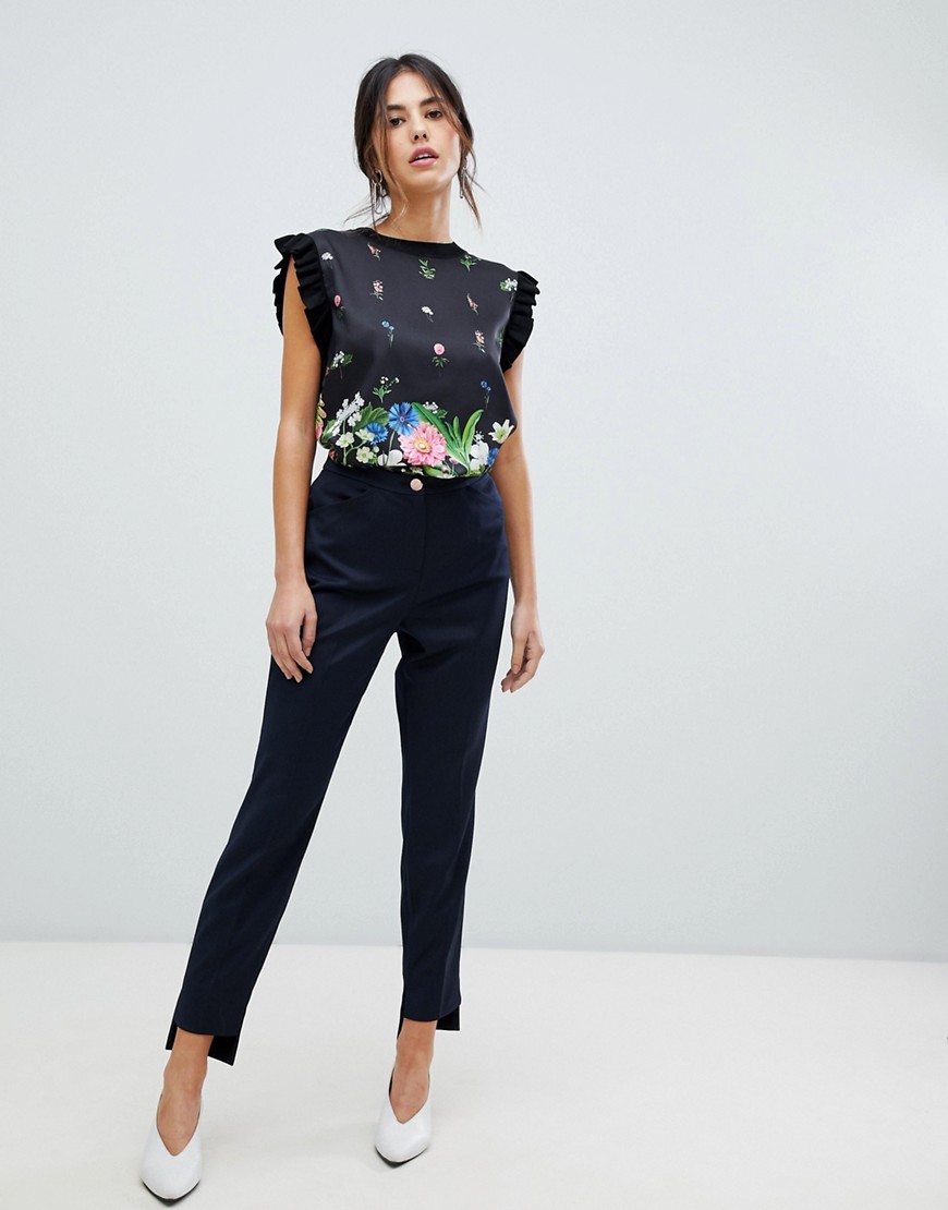 Ted Baker Rivaat Skinny Trousers with Stepped Hem