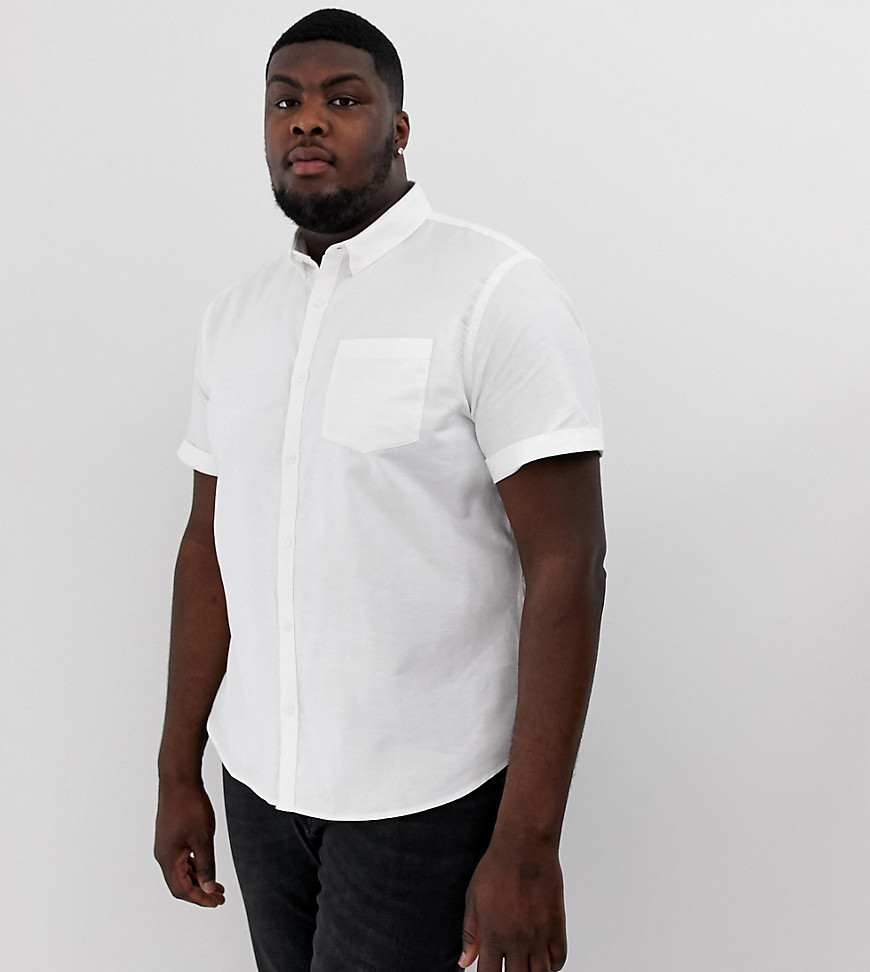New Look Plus regular fit oxford shirt in white