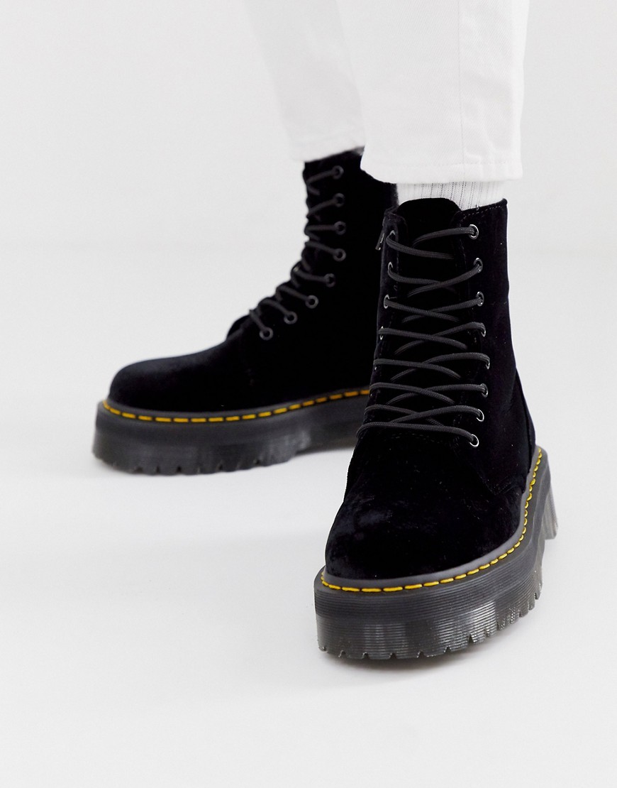 Dr Martens Jadon platform boots in velvet