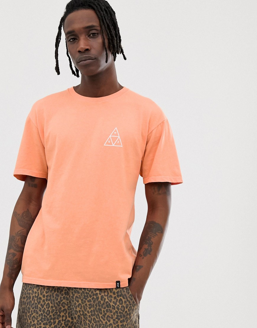 HUF Essentials Triple Triangle t-shirt in orange