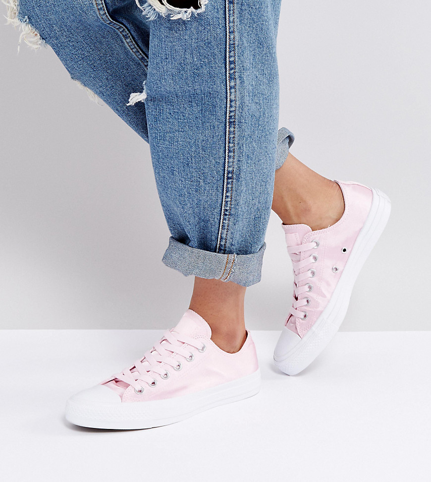 Converse Chuck Taylor Ox Trainers In Pink Satin