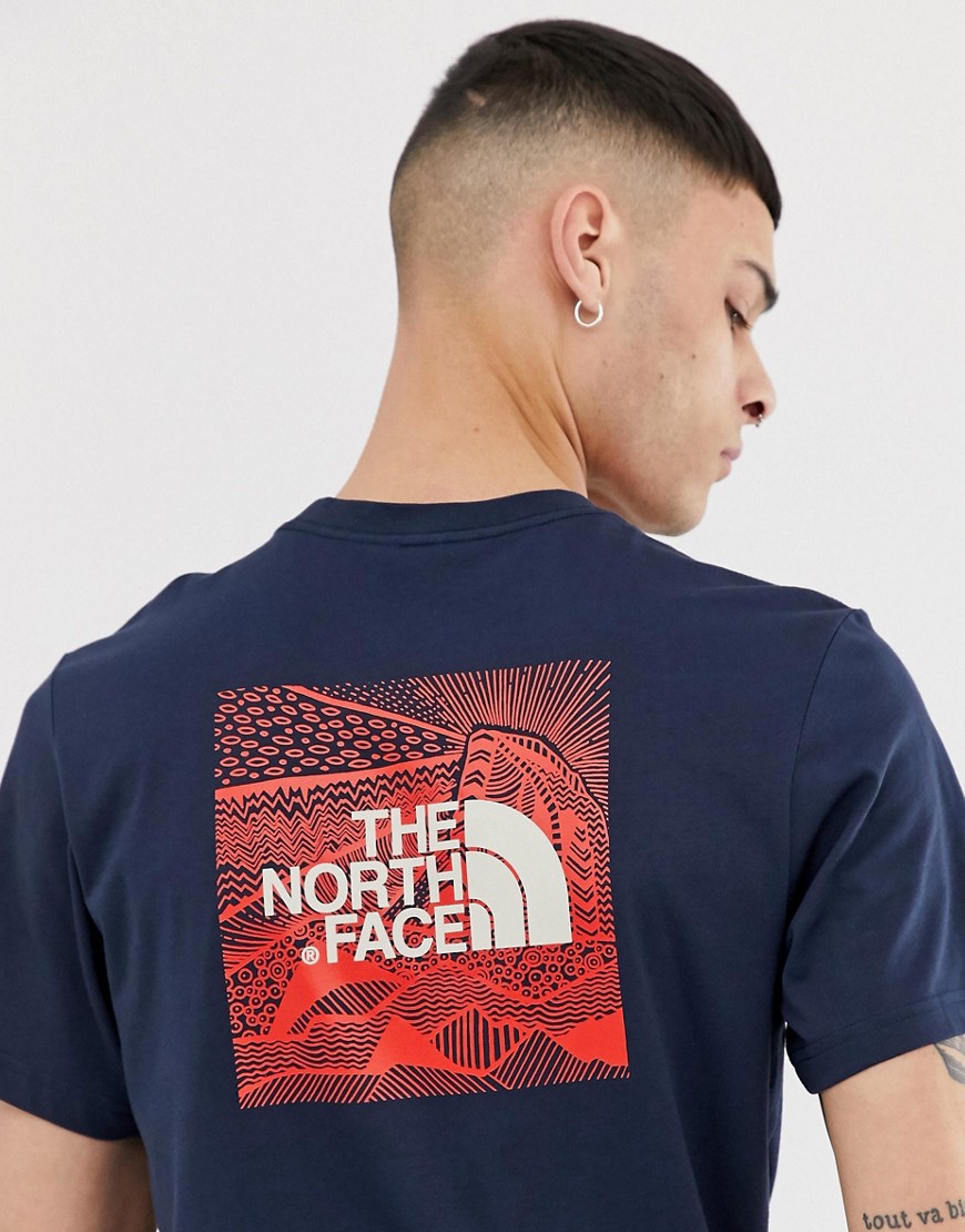 The North Face Redbox Celebration t-shirt in navy