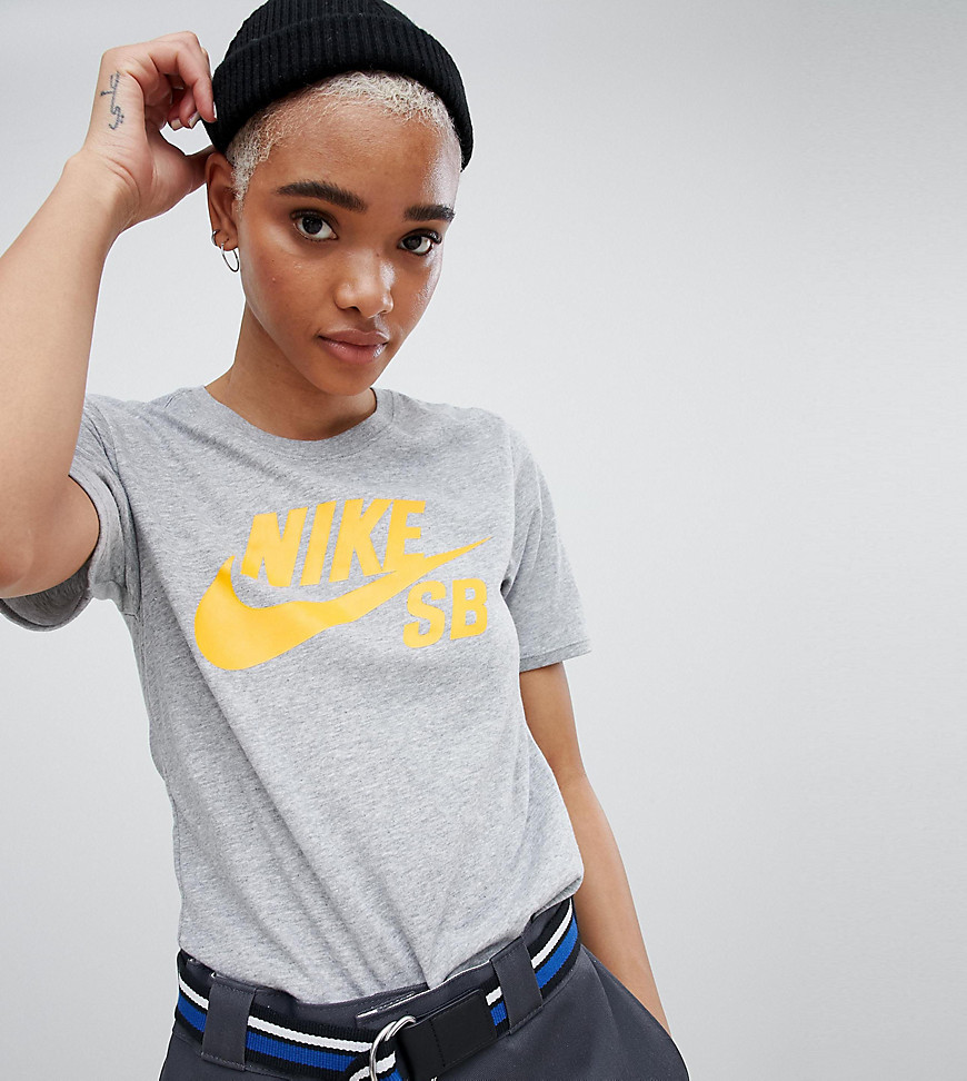 Nike Sb Logo T-Shirt In Grey