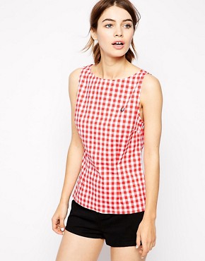 Fred Perry Sleeveless Gingham Top