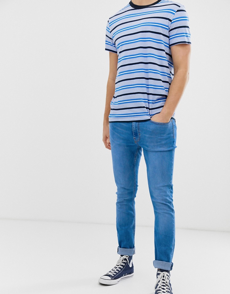 Burton Menswear skinny jeans in hyper blue