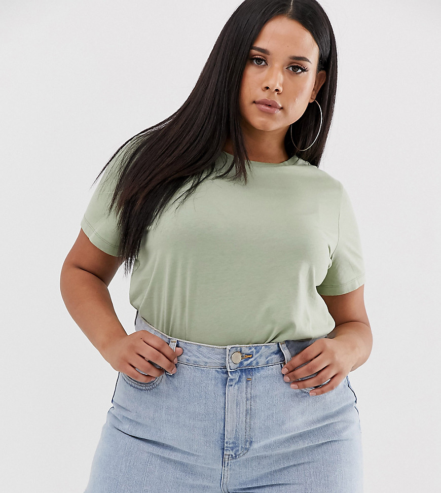ASOS DESIGN Curve ultimate t-shirt with crew neck in khaki