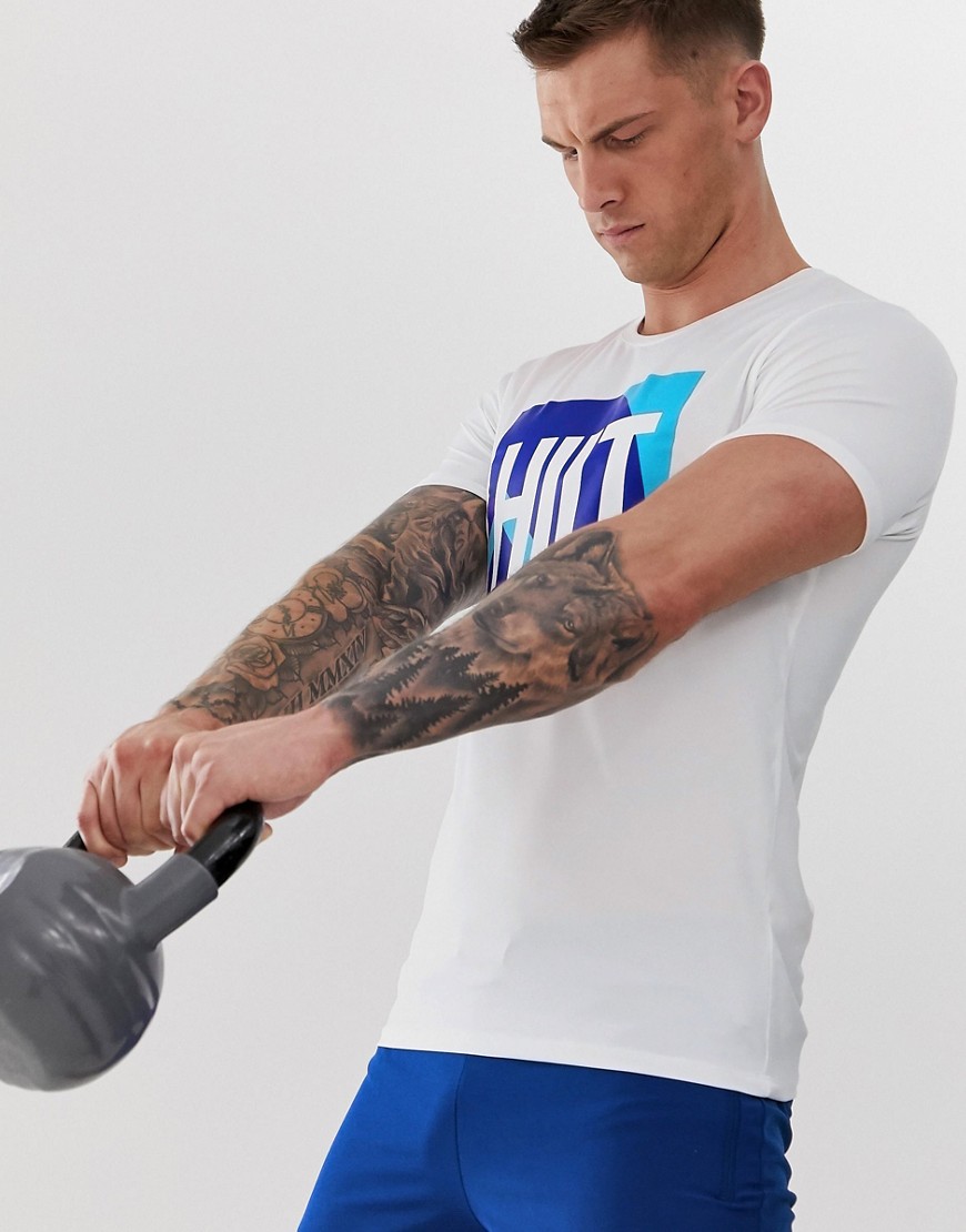 HIIT fill logo t-shirt in white