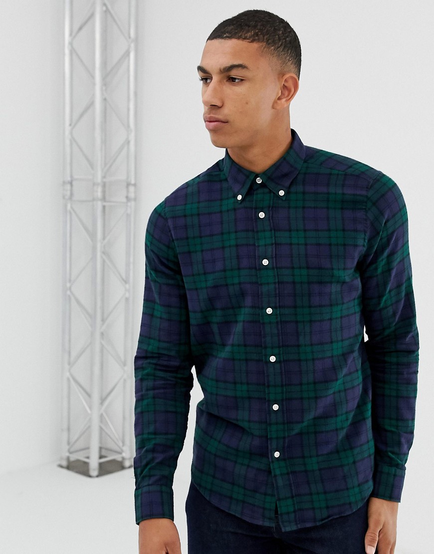 Barbour Beacon Aycroft check shirt in navy