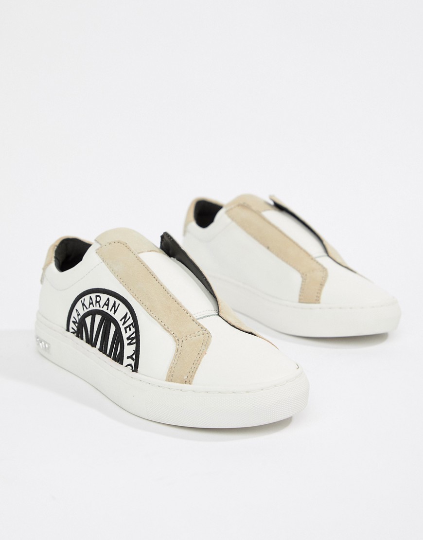 DKNY Callie slip on trainer with suede details