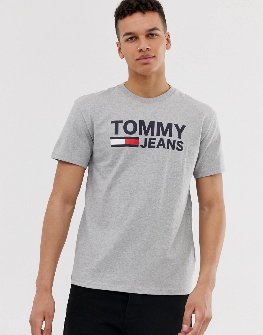 Tommy Jeans classic chest logo t-shirt in grey
