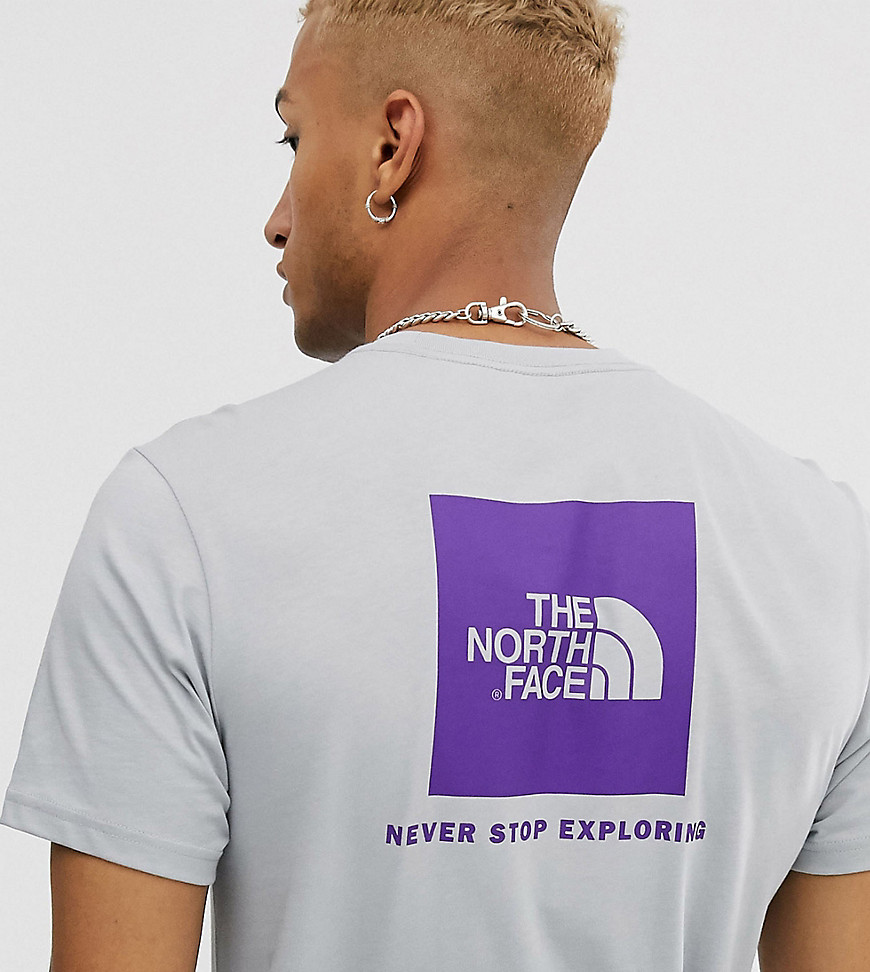 The North Face Red Box t-shirt in grey Exclusive at ASOS