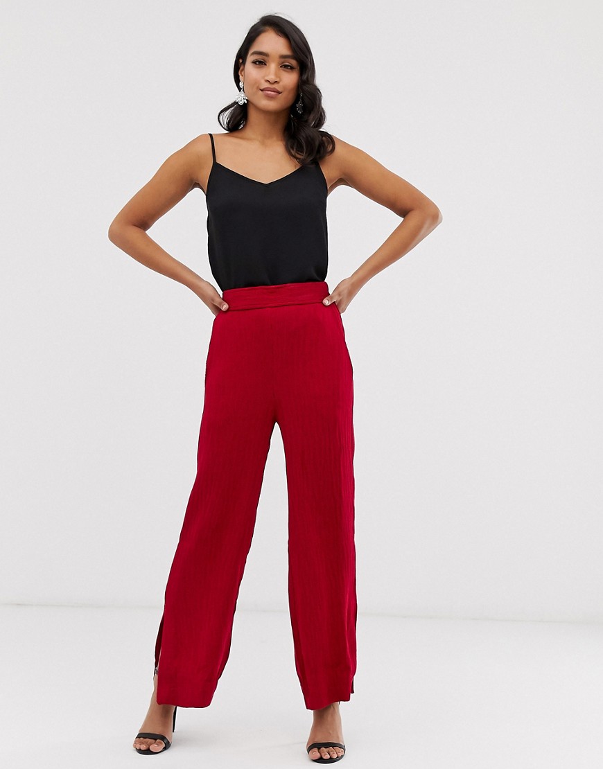 Closet wide leg trousers with side splits