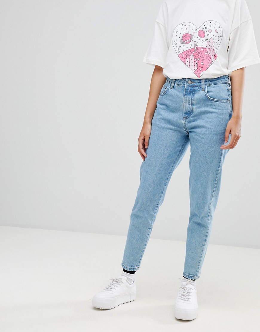 Chorus Mom Jeans with Spaceship Embroidered Back Pocket