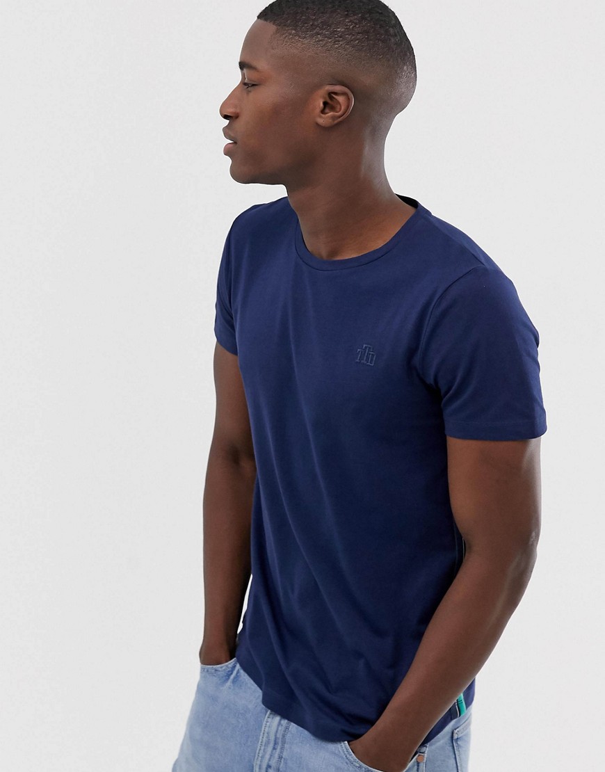 Tom Tailor t-shirt with side stripe in navy