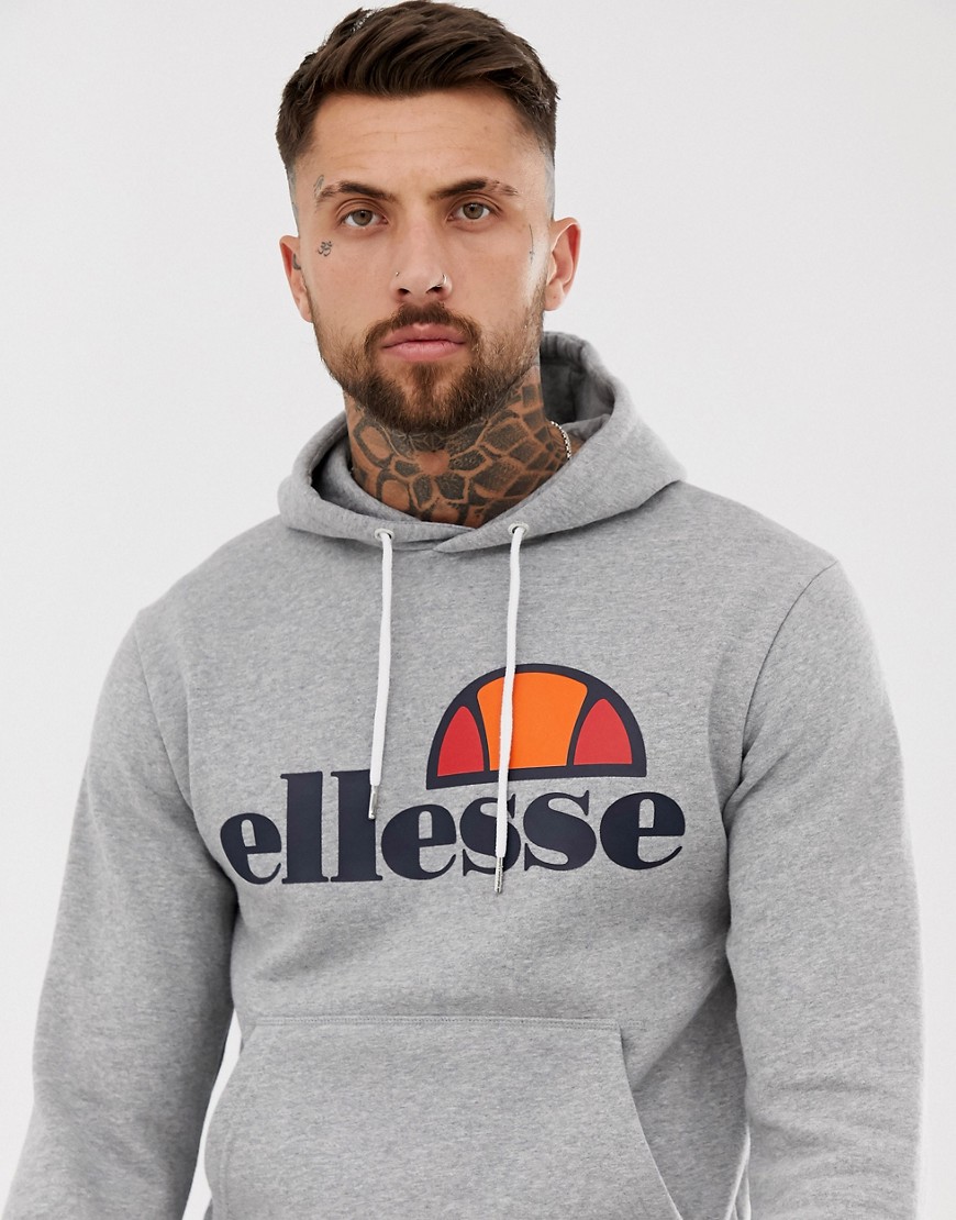 ellesse hoodie with classic logo in grey