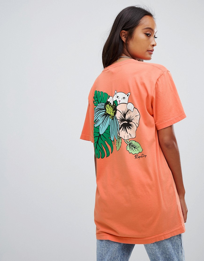 RIPNDIP relaxed t-shirt with tropical back graphic