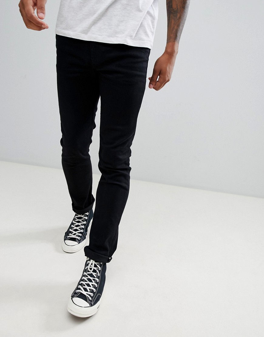 Produkt skinny fit jeans in washed black denim