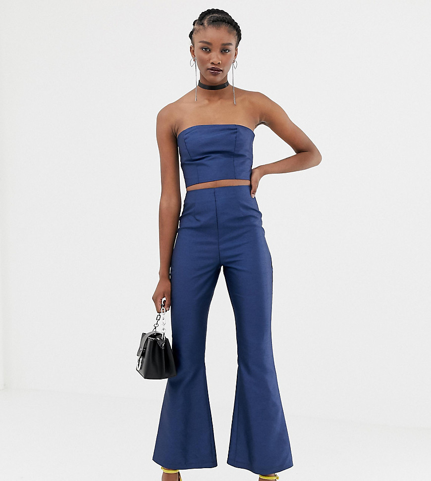 Reclaimed Vintage inspired co-ord flare trousers in satin
