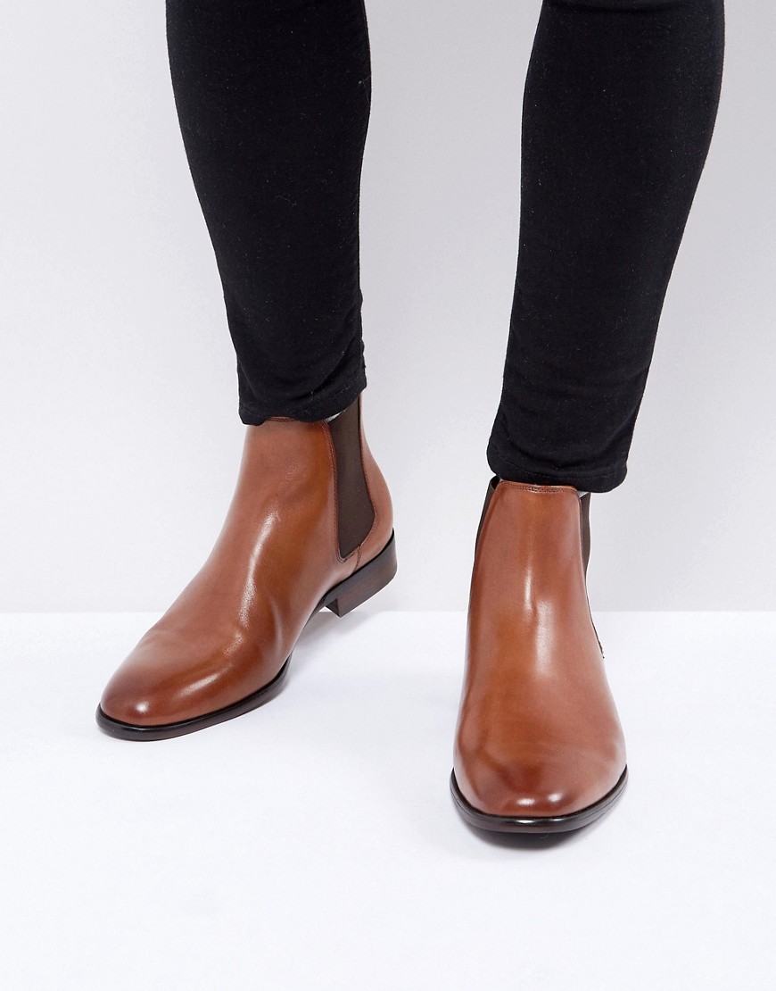 Светло-коричневые кожаные ботинки челси ALDO - Рыжий 