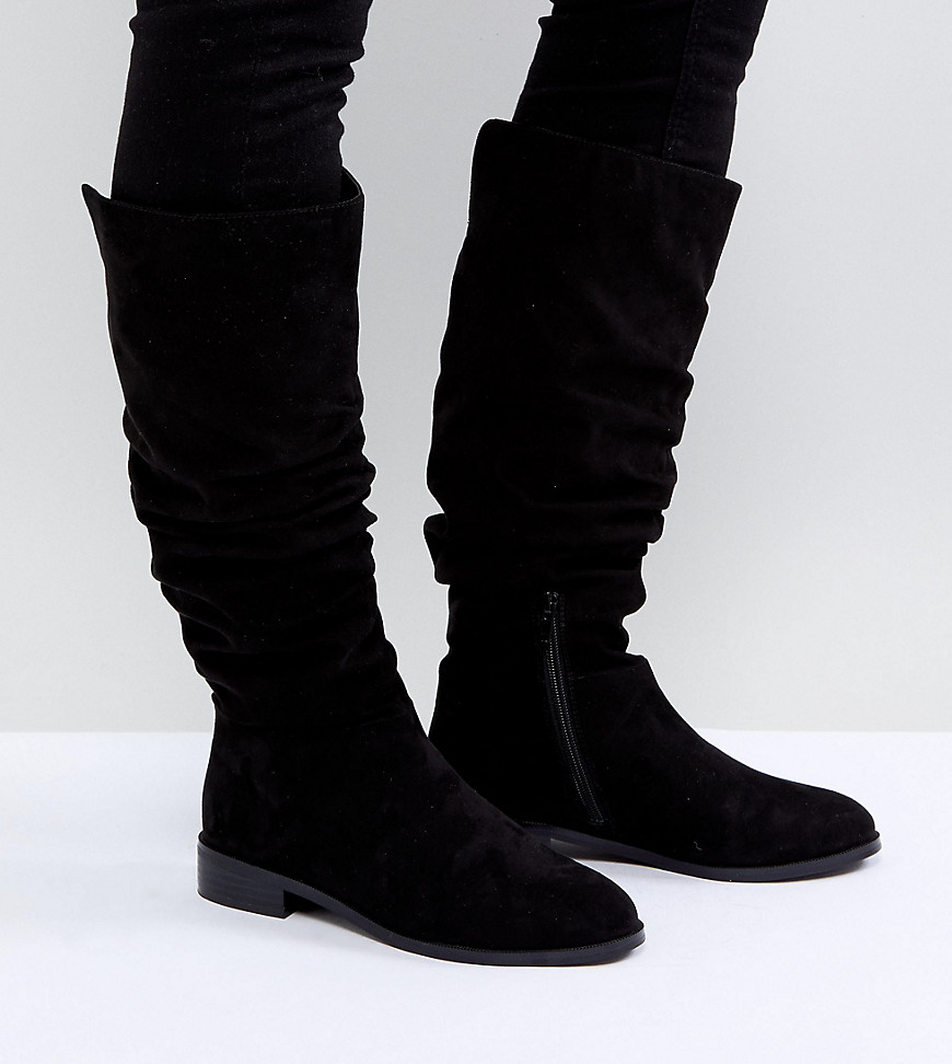 Asos Design Asos Capital Slouch Knee Boots-black