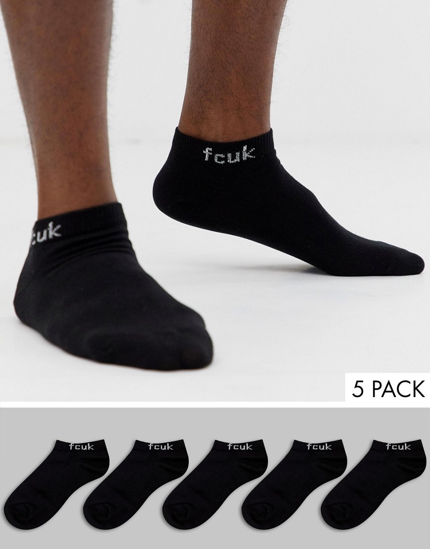 French Connection 5 pack trainer socks