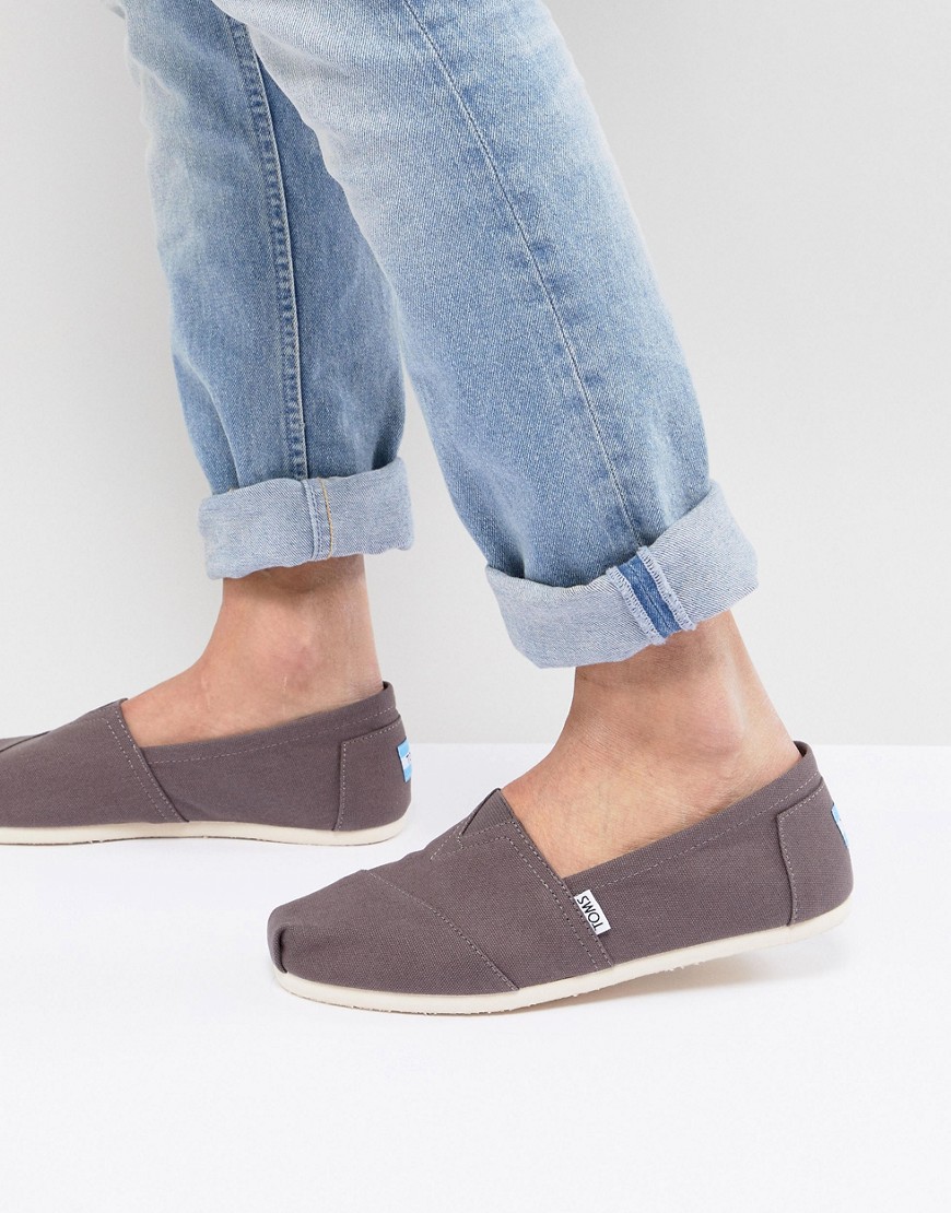 TOMS CLASSIC ESPADRILLES IN GRAY CANVAS-GREY,10000864 030