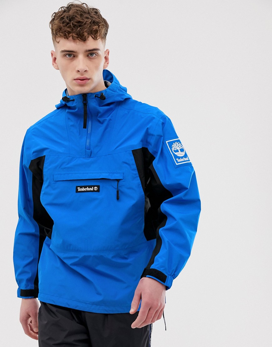 Timberland waterproof pullover with front pocket in blue