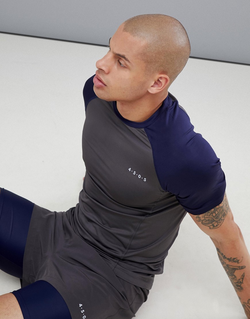 ASOS 4505 training muscle t-shirt with contrast raglan and quick dry