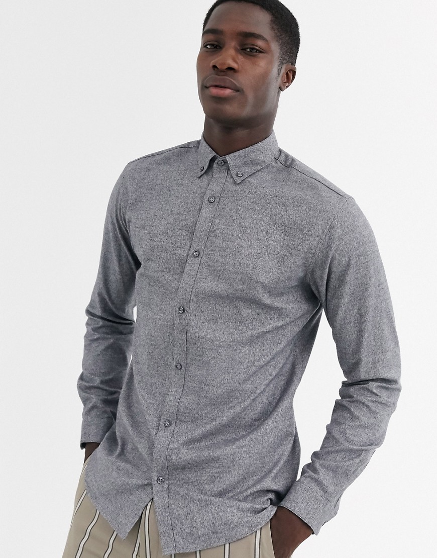 Jack & Jones Premium textured shirt in light grey