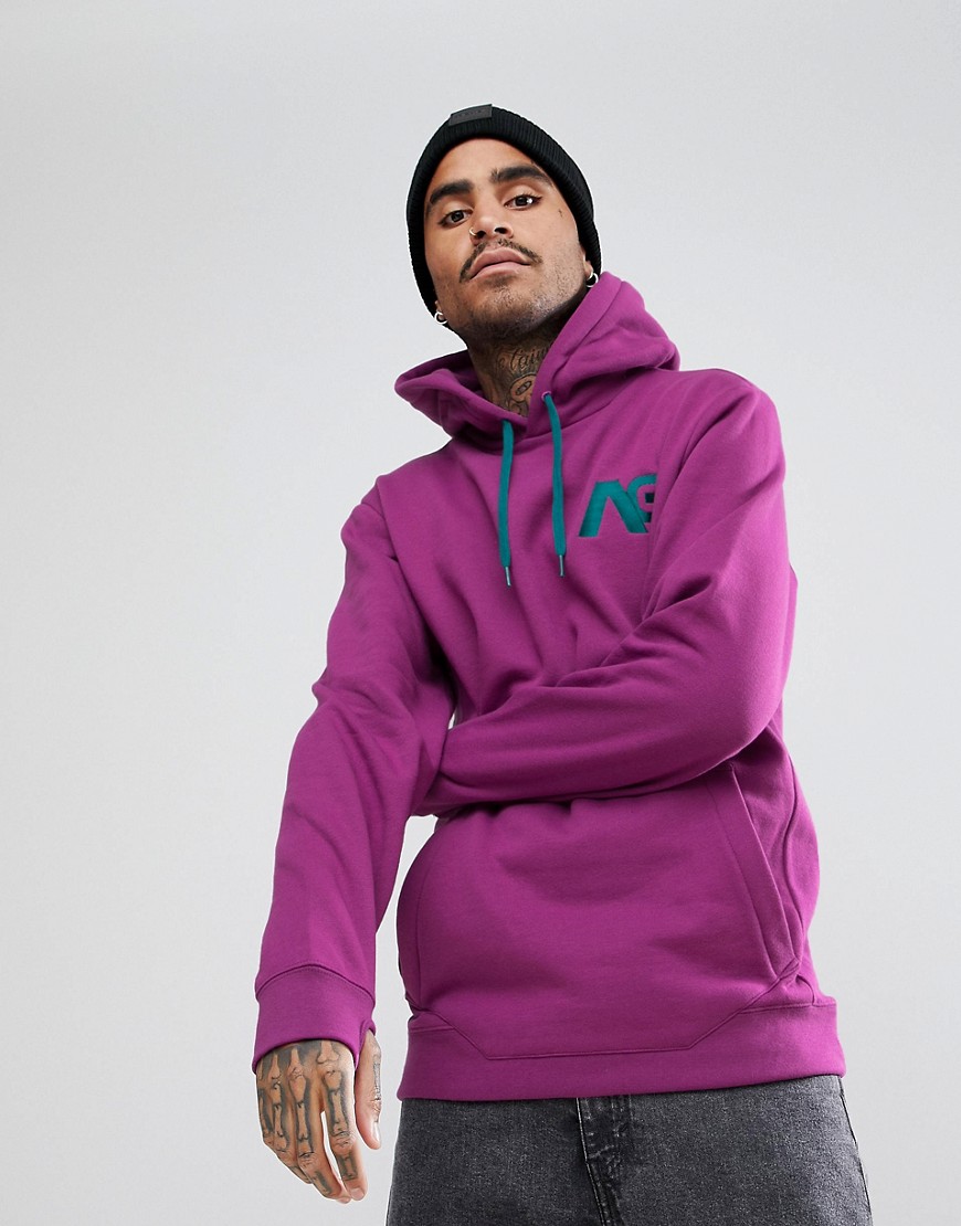 Analog Crux Technical Oversized Hoodie in Purple - Grapeseed