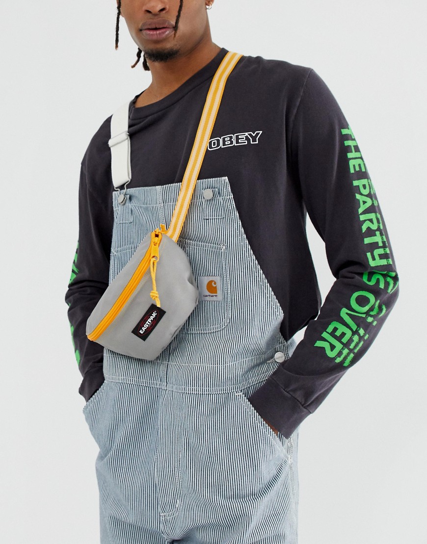 Eastpak Springer 2L bum bag with contrast straps in grey