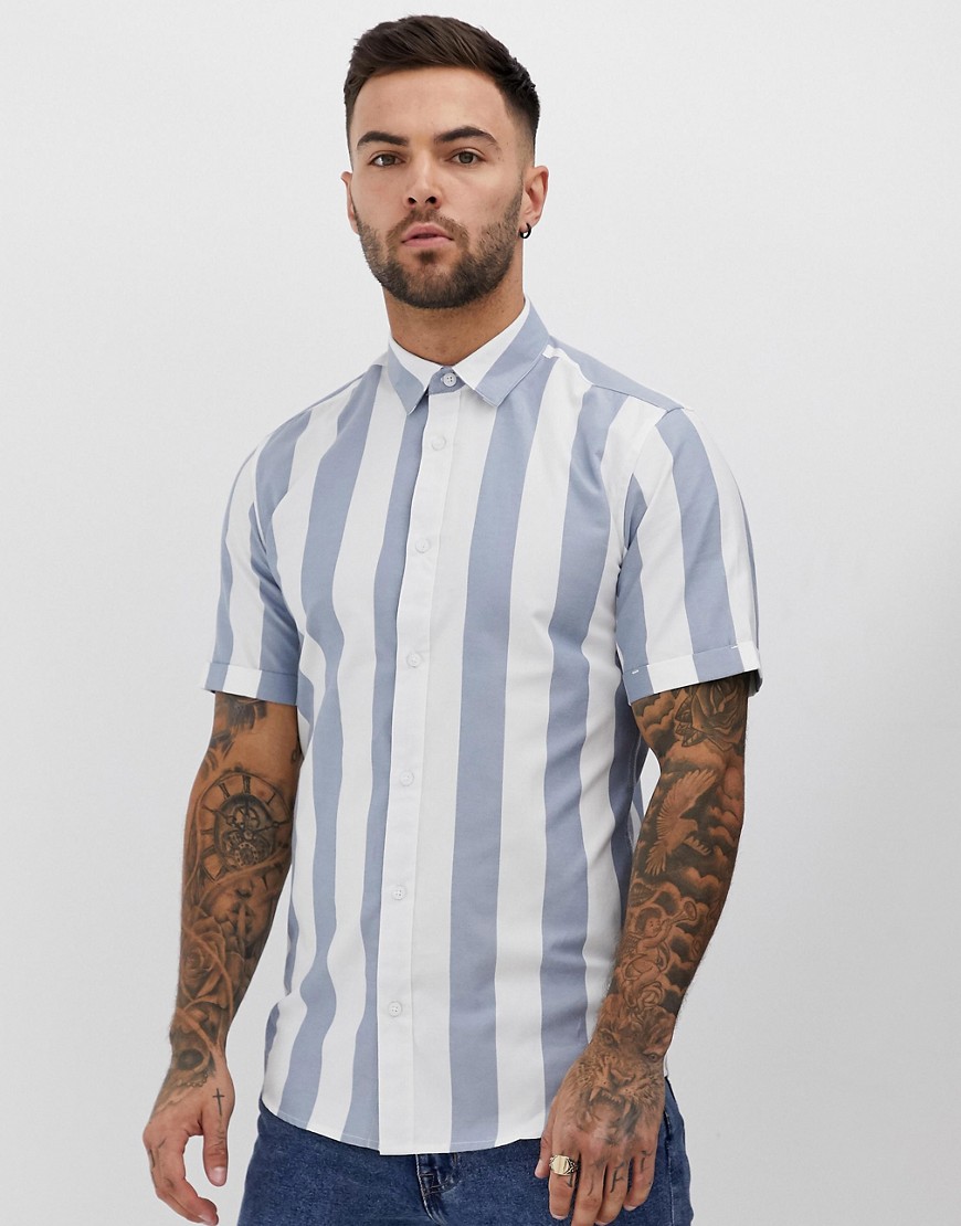 Only & Sons regular fit smart shirt in stripe