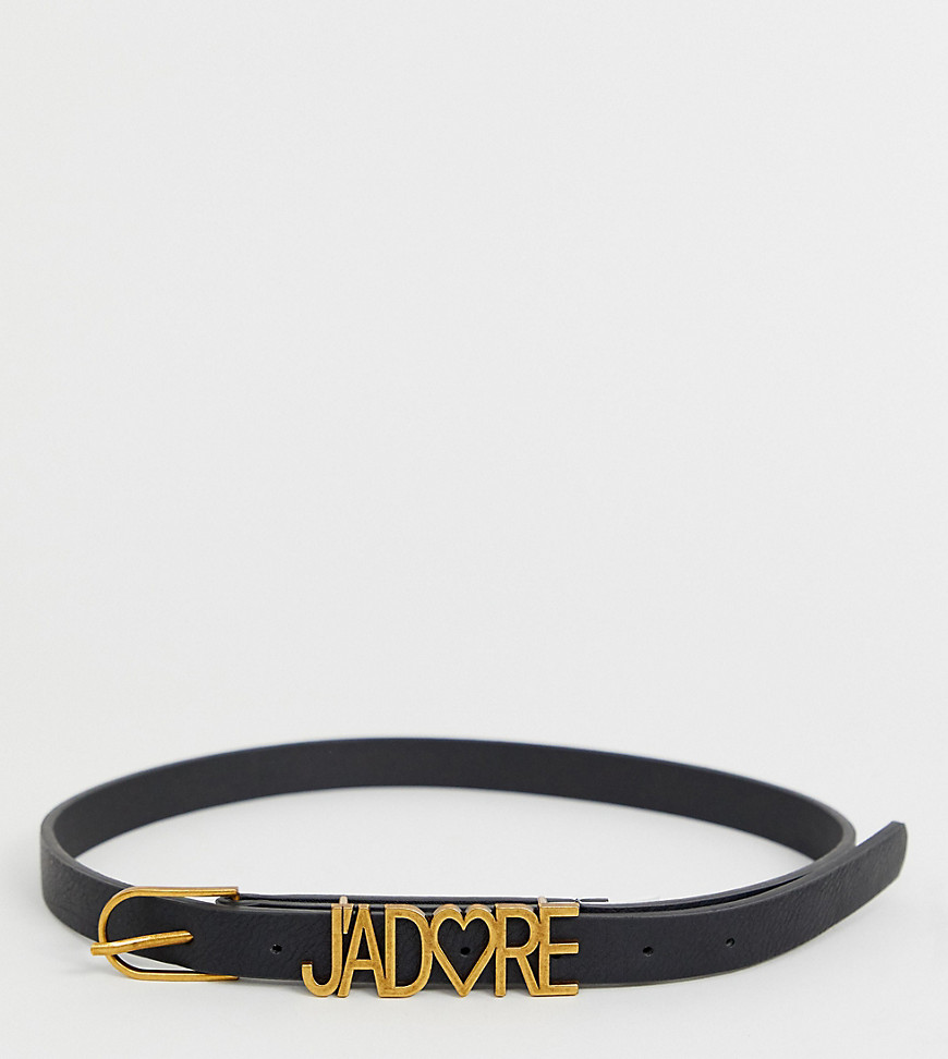 My Accessories London Exclusive J'adore buckle waist and hip jeans belt