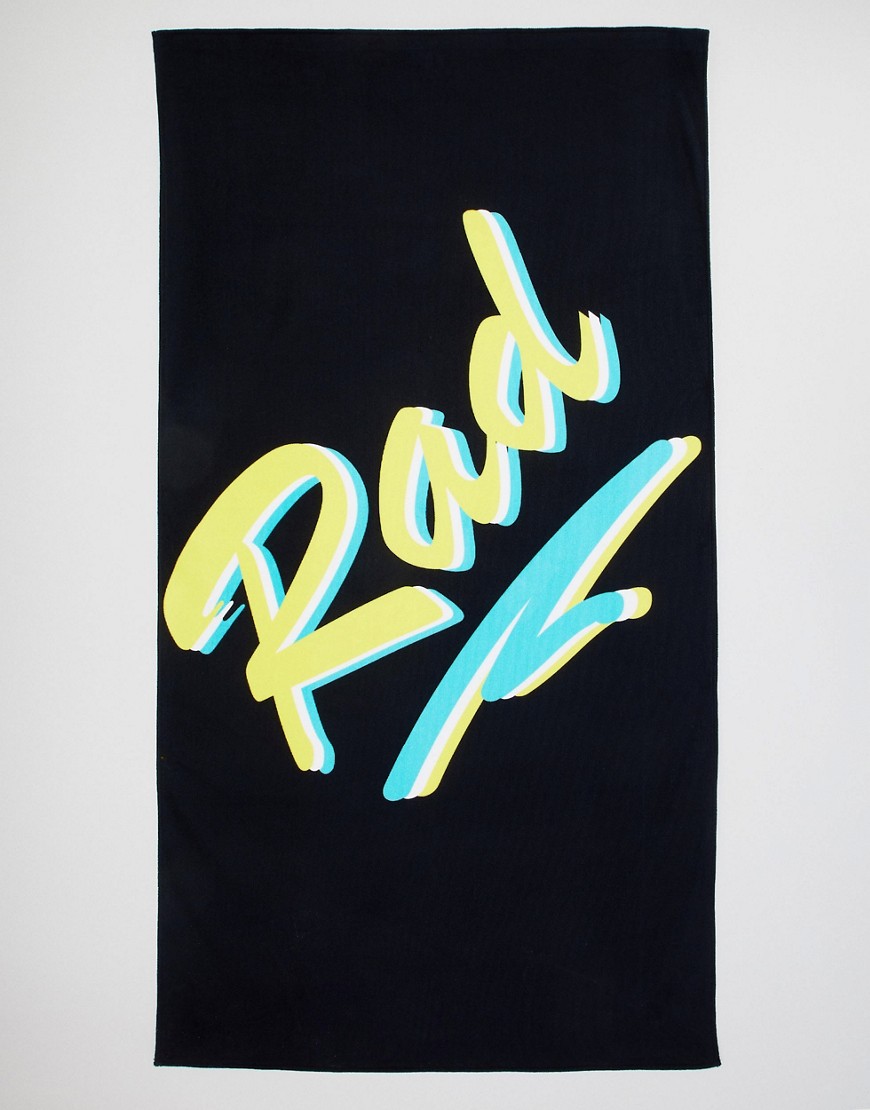ASOS DESIGN Towel With Rad Print