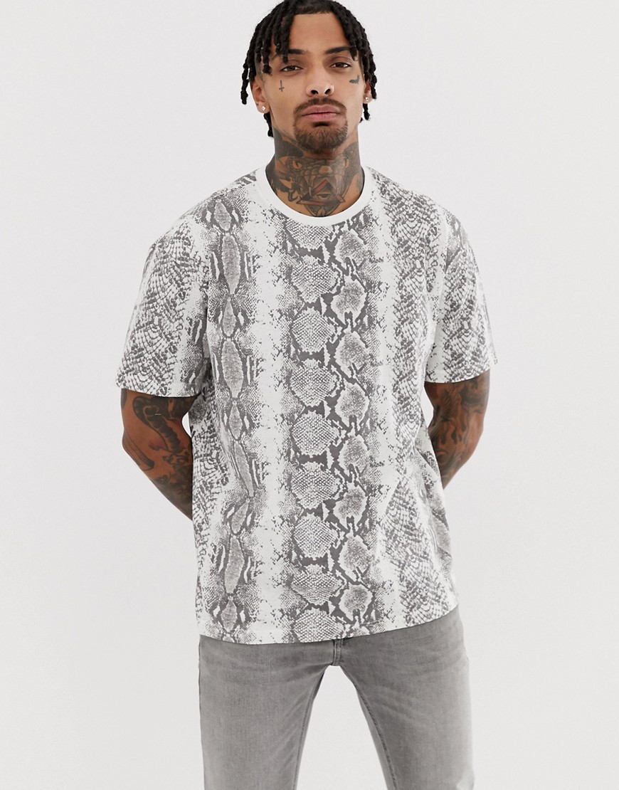 Another Influence snake print boxy t-shirt