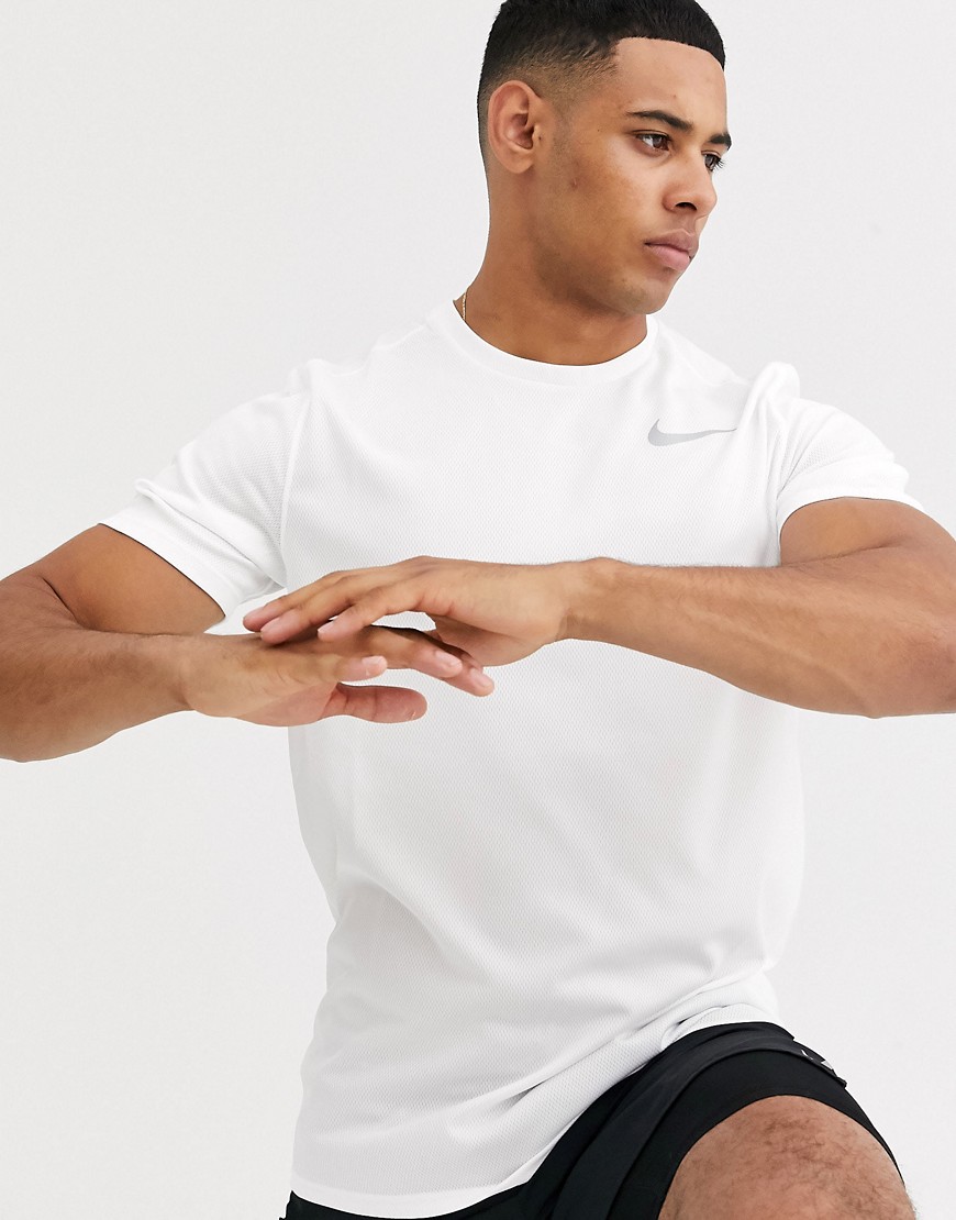 Nike Running Dri-fit breathe t-shirt in white