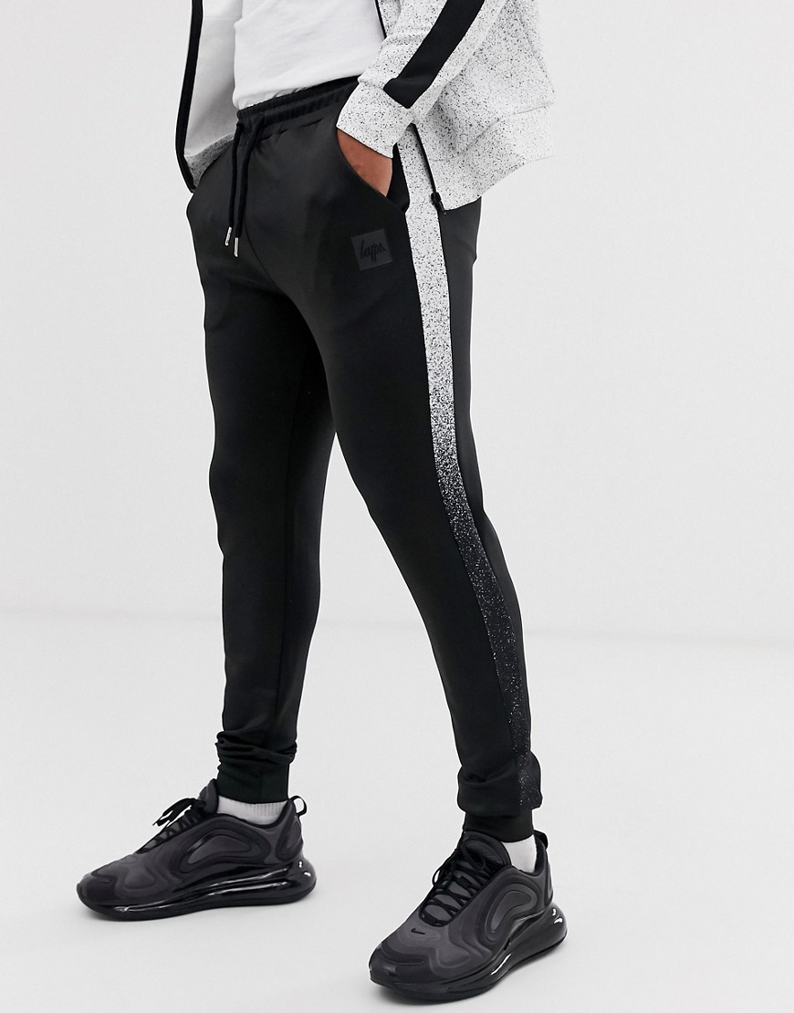 Hype speckled poly stripe slim fit joggers