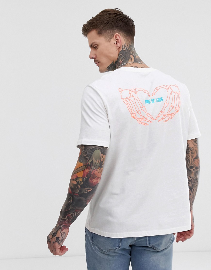 Bolongaro Trevor skeleton neon back embroidery t-shirt