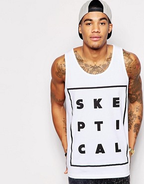 ASOS | ASOS Vest With Typographic Print And Relaxed Skater Fit at ASOS