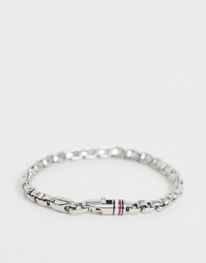 Tommy Hilfiger box chain bracelet in silver