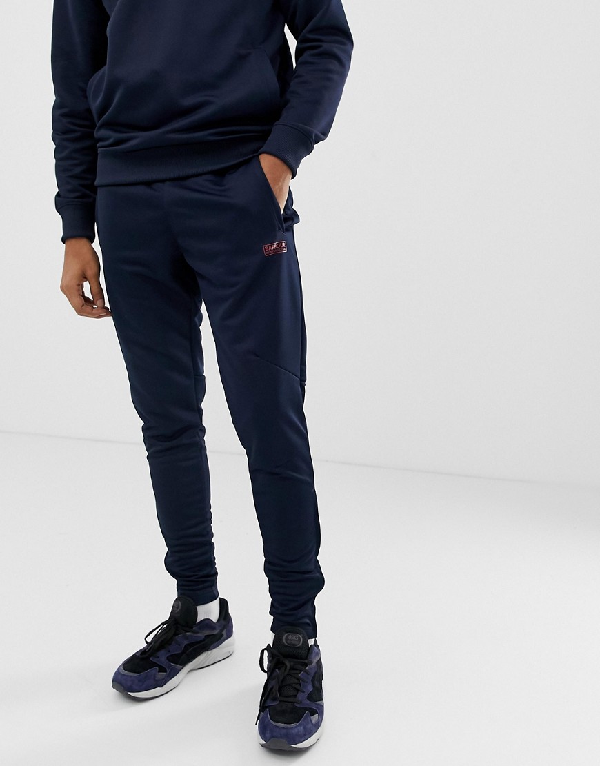 Barbour International Slim tricot sweat joggers in navy