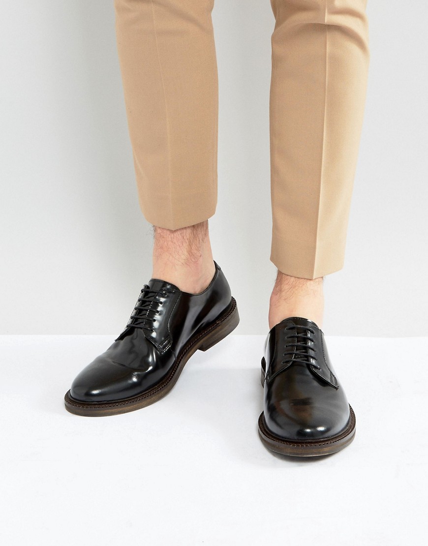 Блестящие кожаные туфли Walk London Darcy - Черный 