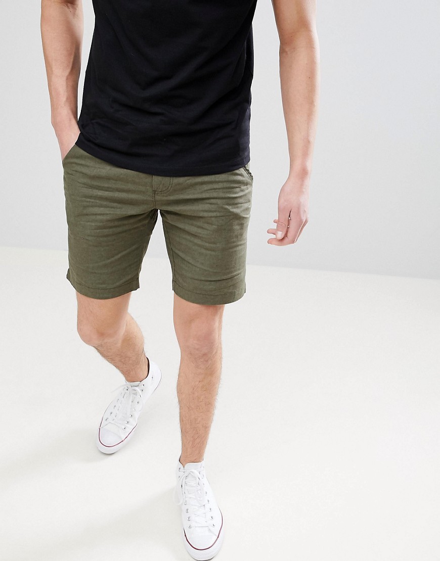 Blend Chino Shorts with Belt - 70595 dusty green