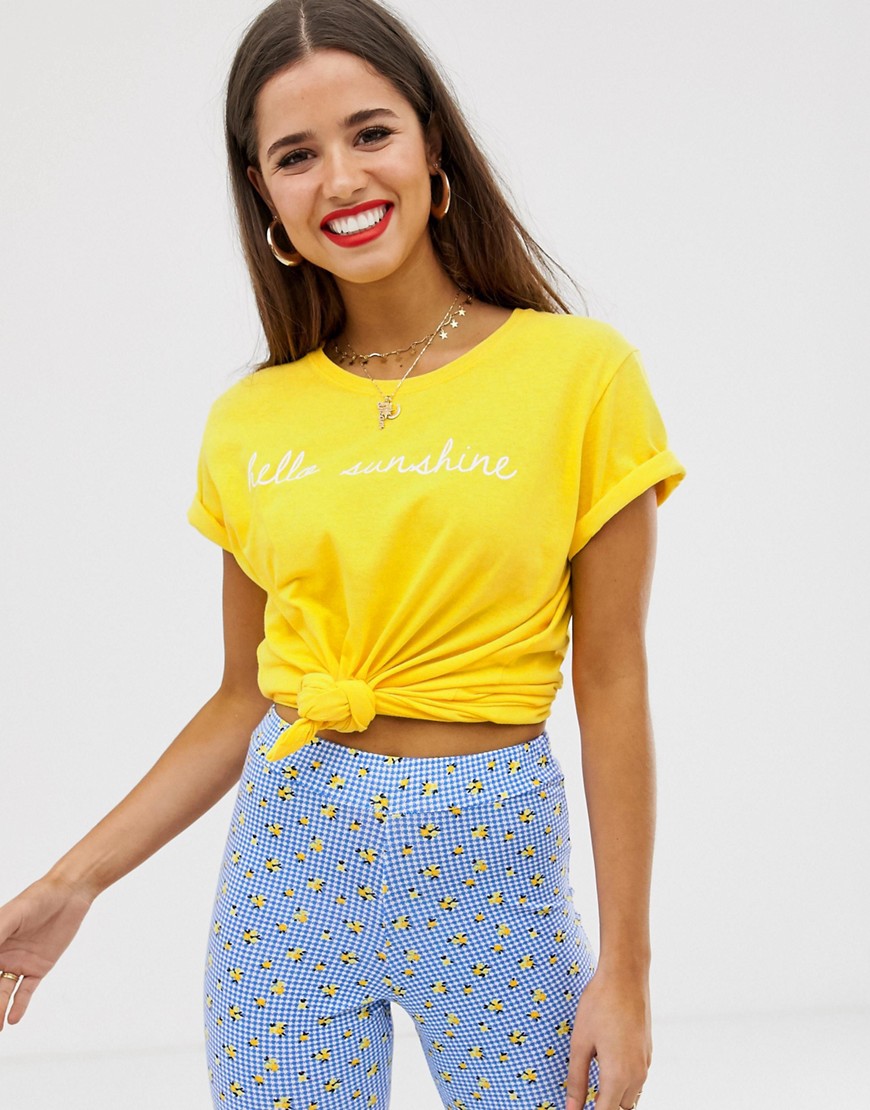 Daisy Street t-shirt with sunshine print