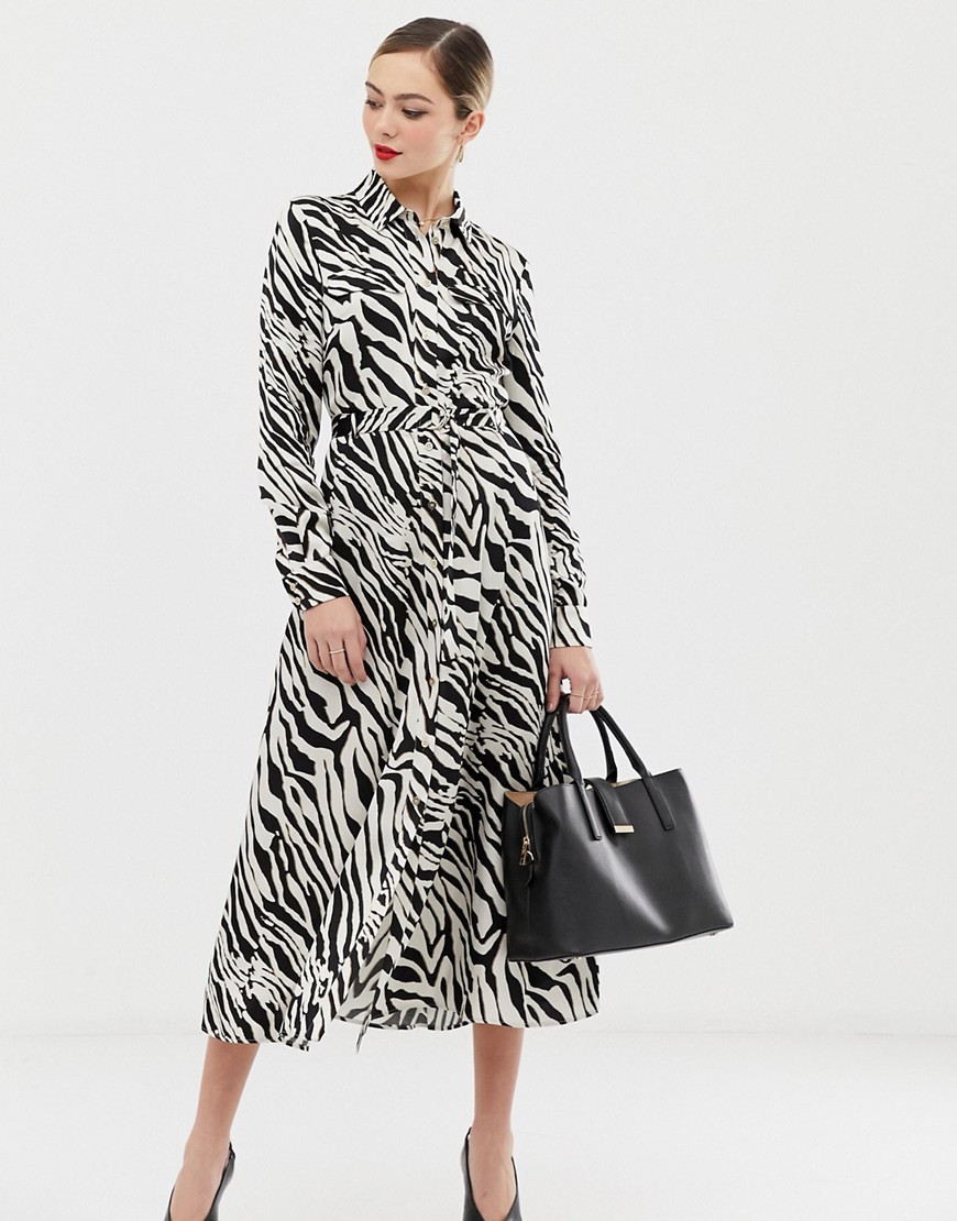 Karen Millen zebra print shirt dress