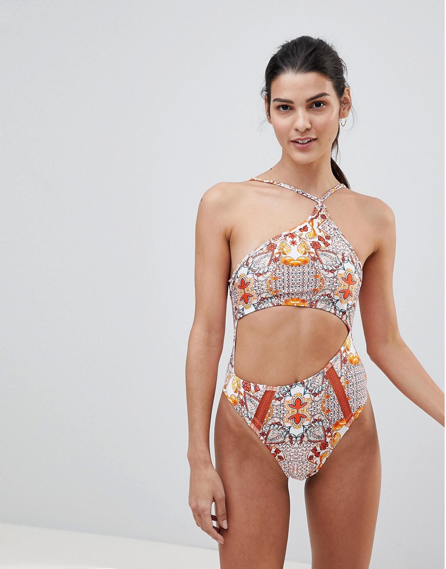 Somedays Lovin Sun Drenched Asymmetric One-Piece Swimsuit