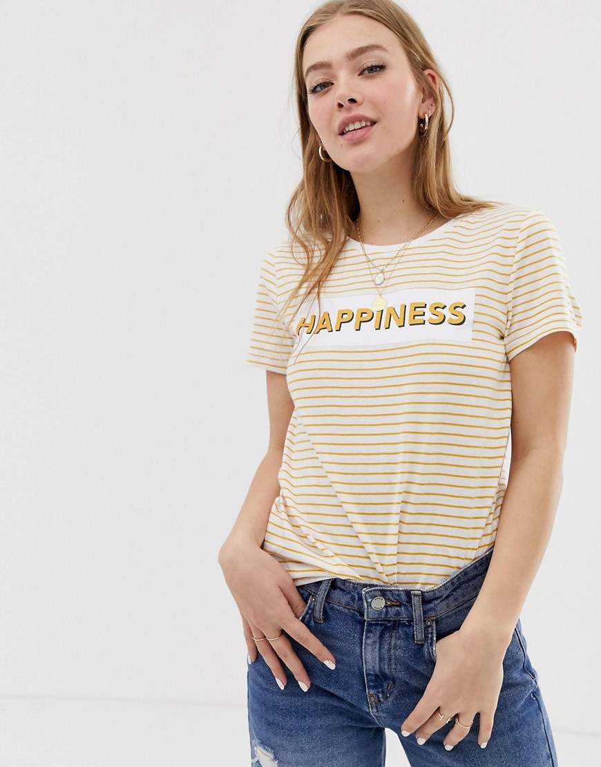 Only stripe slogan t-shirt