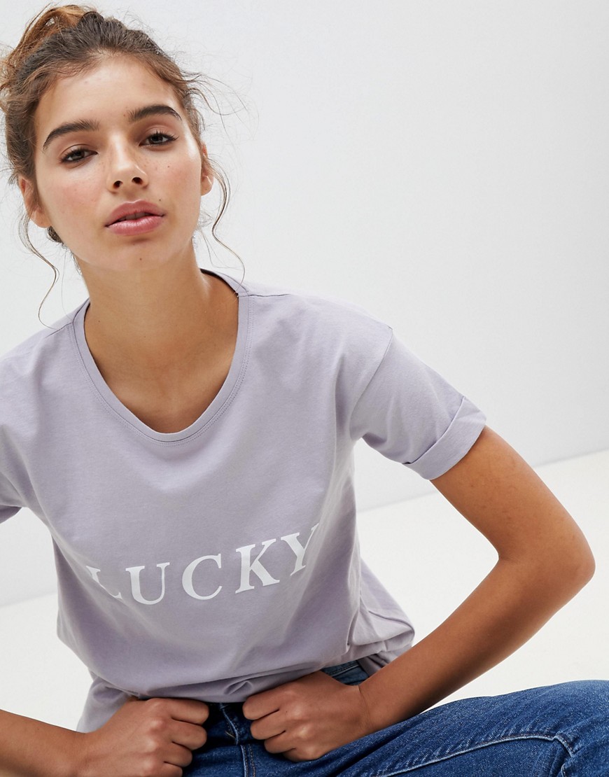 New Look Lucky Tee - Lilac