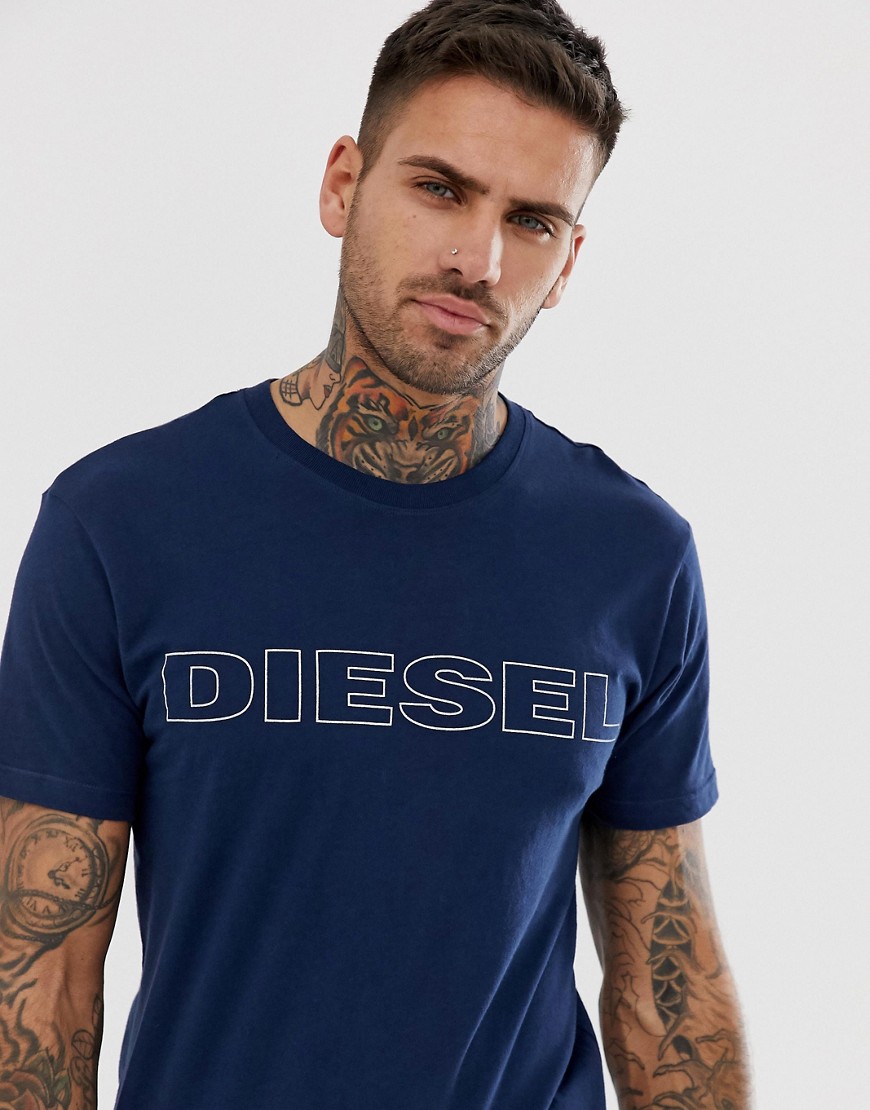 Diesel logo lounge t-shirt in navy