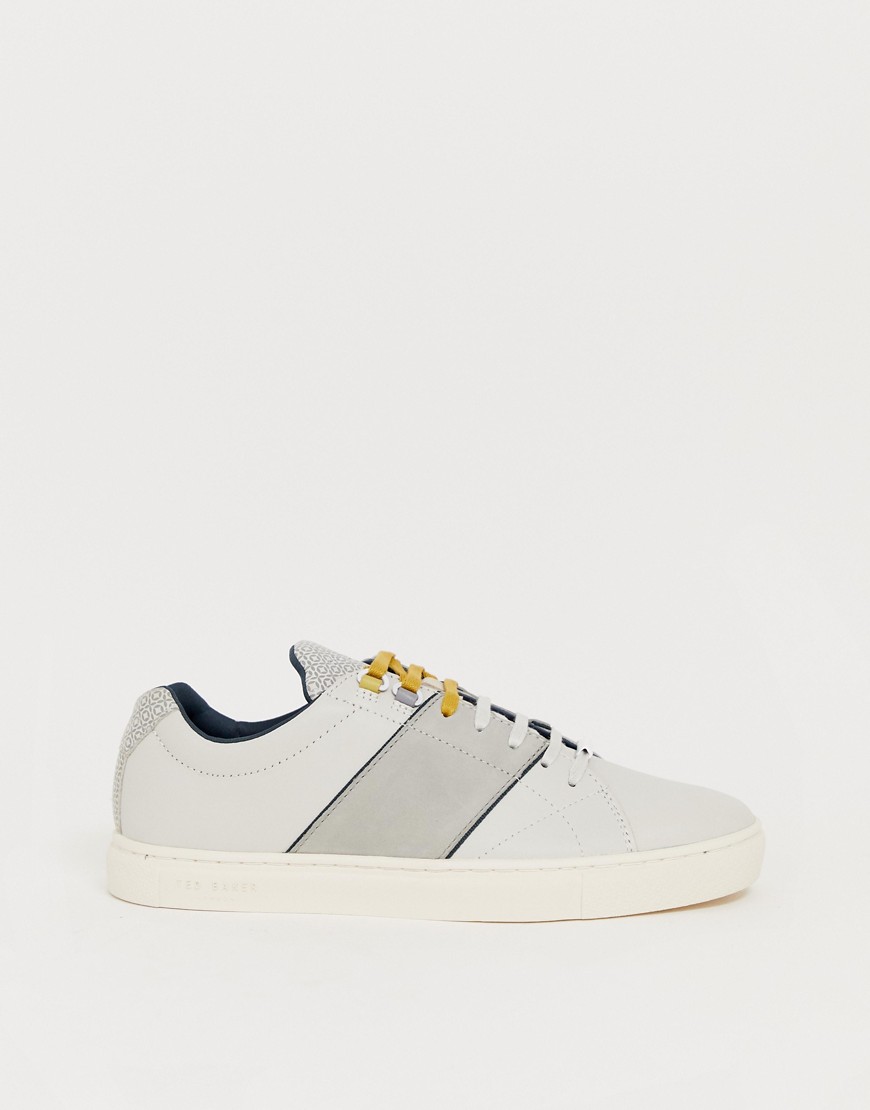 Ted Baker Quana leather trainer in white